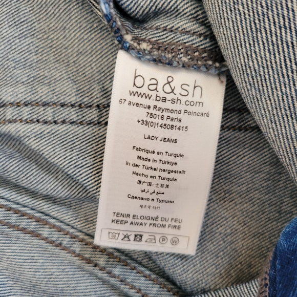 BA&SH ELLY straight leg jeans with raw hem*grey sz29 - Picture 15 of 16